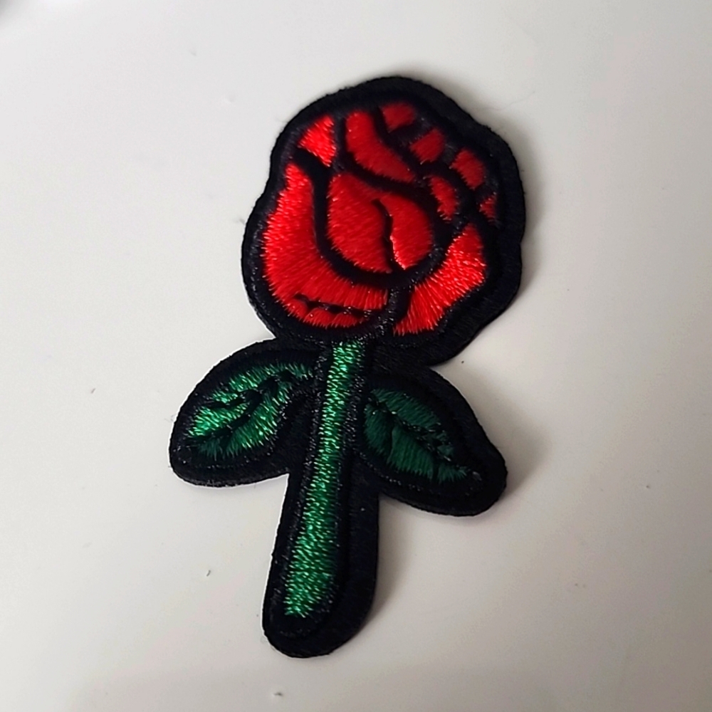 Rose iron patch Embroidered